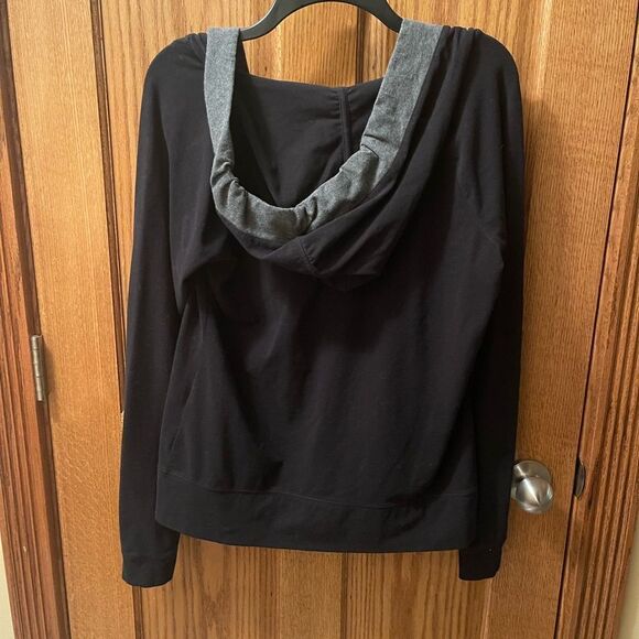 Tek Gear Yoga Large Black and Gray Zip up Hoodie - Picture 4 of 4